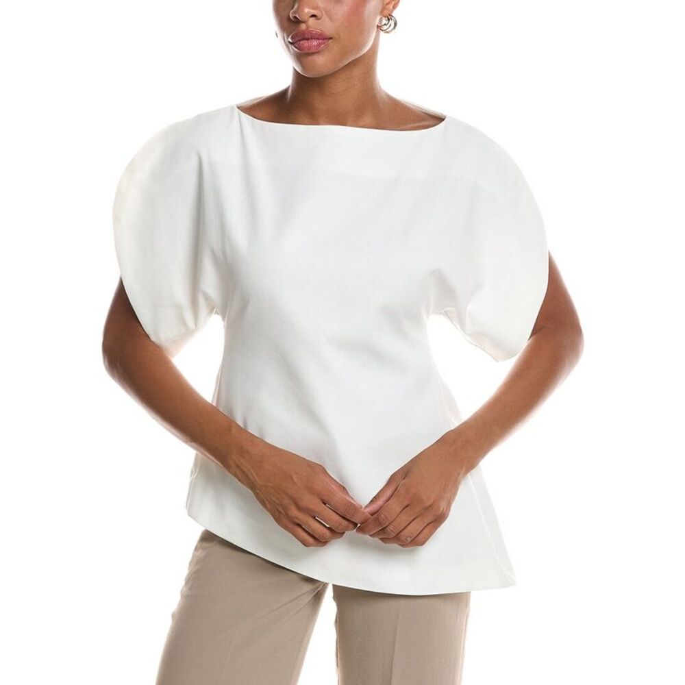Estellina Womens  Drape Top, White